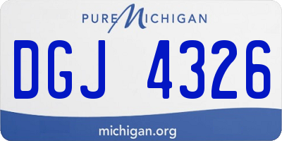 MI license plate DGJ4326