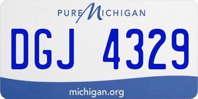 MI license plate DGJ4329