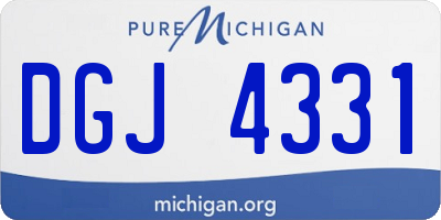 MI license plate DGJ4331