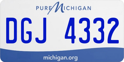 MI license plate DGJ4332