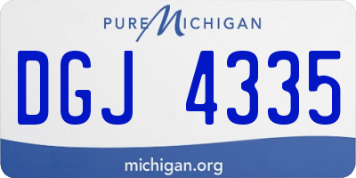 MI license plate DGJ4335