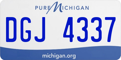 MI license plate DGJ4337
