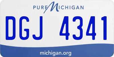 MI license plate DGJ4341