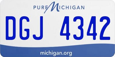 MI license plate DGJ4342