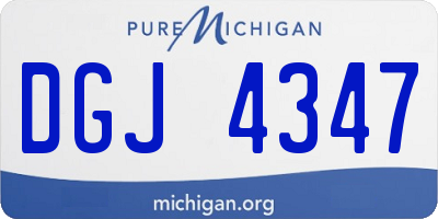MI license plate DGJ4347