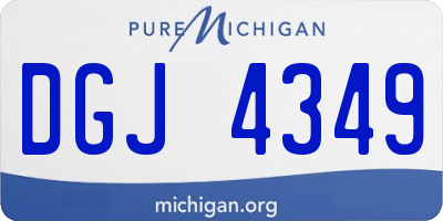MI license plate DGJ4349