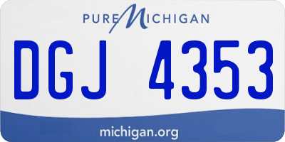MI license plate DGJ4353