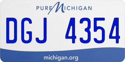 MI license plate DGJ4354