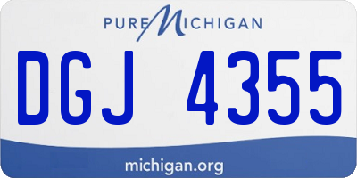 MI license plate DGJ4355