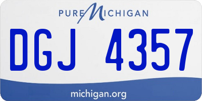 MI license plate DGJ4357