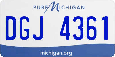 MI license plate DGJ4361