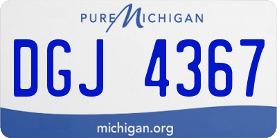 MI license plate DGJ4367