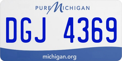 MI license plate DGJ4369