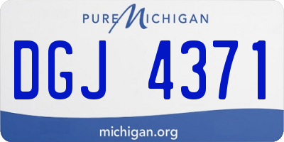 MI license plate DGJ4371