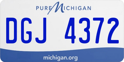 MI license plate DGJ4372