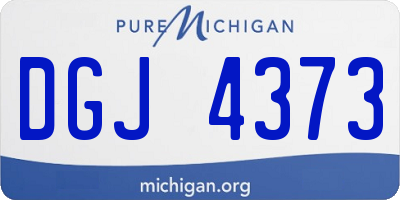 MI license plate DGJ4373