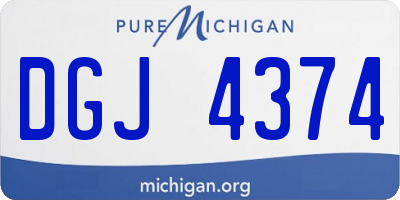 MI license plate DGJ4374