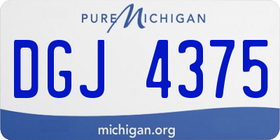 MI license plate DGJ4375