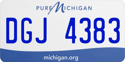 MI license plate DGJ4383