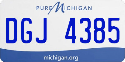 MI license plate DGJ4385