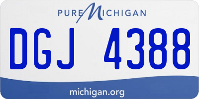 MI license plate DGJ4388