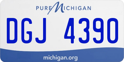 MI license plate DGJ4390
