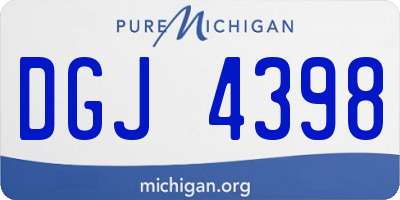 MI license plate DGJ4398
