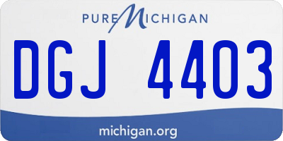 MI license plate DGJ4403
