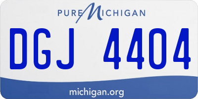 MI license plate DGJ4404