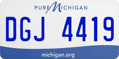 MI license plate DGJ4419