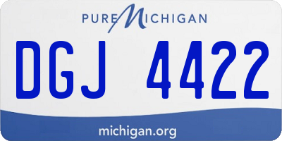 MI license plate DGJ4422