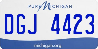 MI license plate DGJ4423