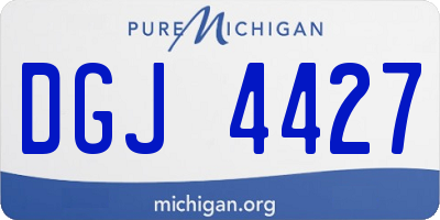 MI license plate DGJ4427