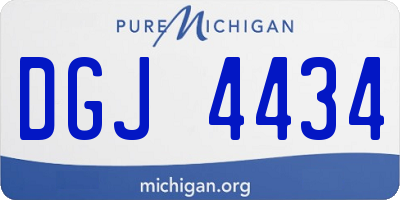 MI license plate DGJ4434
