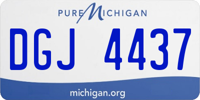 MI license plate DGJ4437
