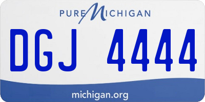 MI license plate DGJ4444