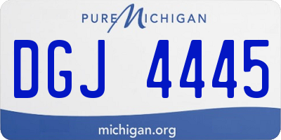MI license plate DGJ4445