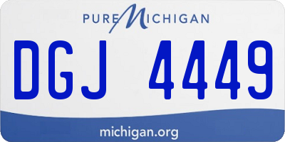 MI license plate DGJ4449