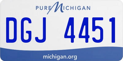 MI license plate DGJ4451