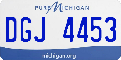 MI license plate DGJ4453