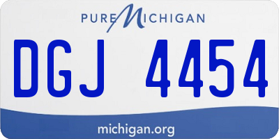 MI license plate DGJ4454