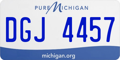 MI license plate DGJ4457