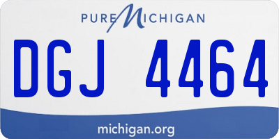 MI license plate DGJ4464