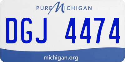 MI license plate DGJ4474