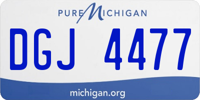 MI license plate DGJ4477