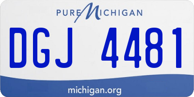 MI license plate DGJ4481