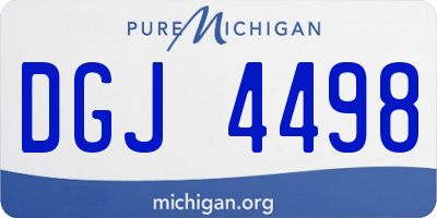 MI license plate DGJ4498