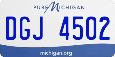 MI license plate DGJ4502
