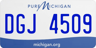 MI license plate DGJ4509