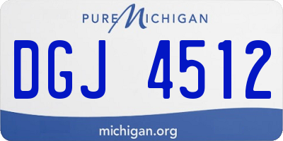 MI license plate DGJ4512